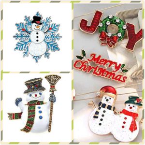 Christmas Snowman Enamel Pins