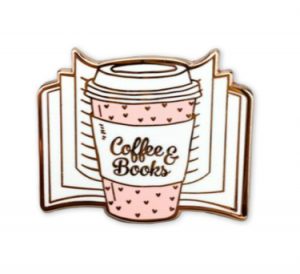 Coffee and Book Enamel Pin