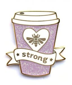 Purple Cup Coffee Enamel Lapel Pin