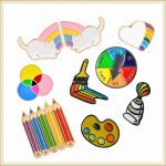 Rainbow Painting Soft Enamel Pins