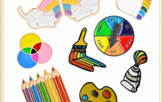 Rainbow Painting Soft Enamel Pins