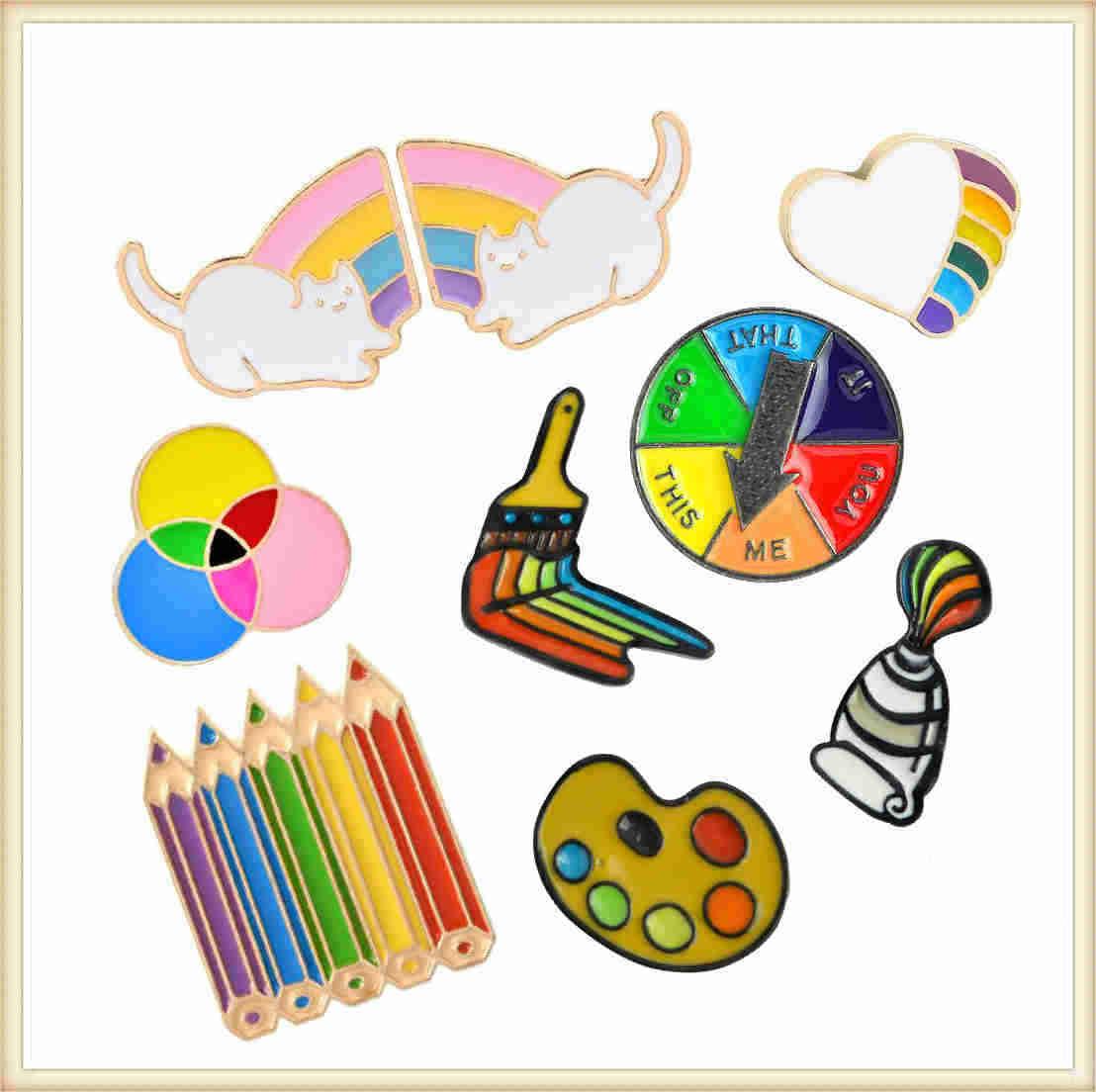 Charming Rainbow Custom Pins, Do You Like Them? Enamel