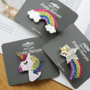 Rainbow Pins with Glitter Powder