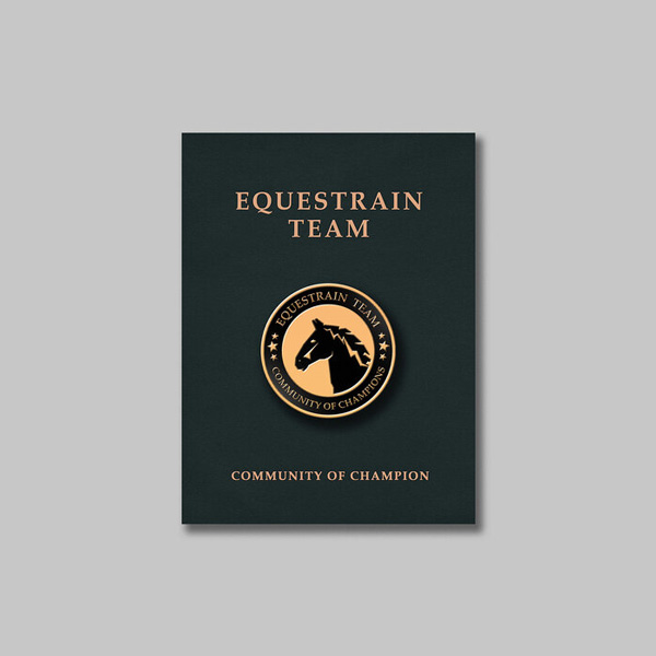 community of champion enamel pin mockup