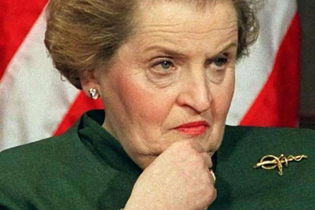 Albright and the brooch pin